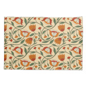 Seamless floral pattern in beige background kussensloop (Achterkant-Links)