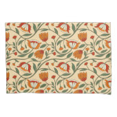 Seamless floral pattern in beige background kussensloop (Voorkant-Links)