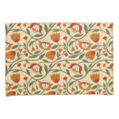 Seamless floral pattern in beige background kussensloop (Voorkant-Rechts)
