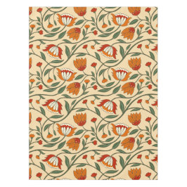 Seamless floral pattern in beige background tafelkleed