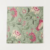 Seamless floral pattern in folk style with wildflo wandkleed (Voorkant (horizontaal))
