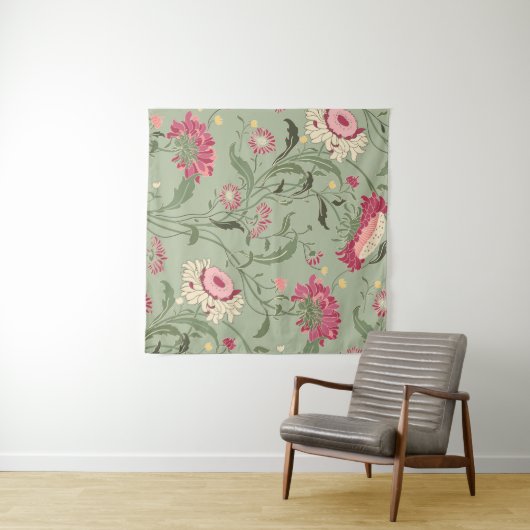 Seamless floral pattern in folk style with wildflo wandkleed (In Situ (horizontaal))
