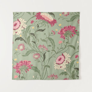 Seamless floral pattern in folk style with wildflo wandkleed