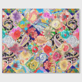 Seamless floral pattern in oriental paisley style. cadeaupapier (Vlak)