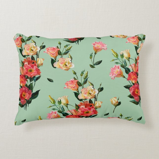Seamless floral pattern in victorian style. Bouque Accent Kussen (Voorkant)