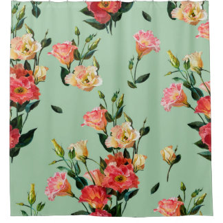 Seamless floral pattern in victorian style. Bouque Douchegordijn