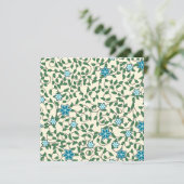 Seamless floral pattern on beige background bedankkaart (Staand voorkant)