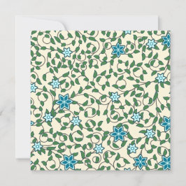 Seamless floral pattern on beige background bedankkaart