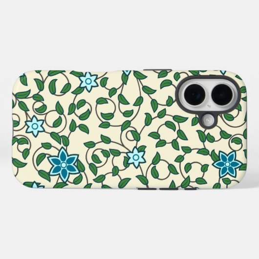 Seamless floral pattern on beige background Case-Mate iPhone case (Achterkant (horizontaal))