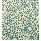Seamless floral pattern on beige background douchegordijn (Voorkant)