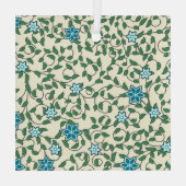 Seamless floral pattern on beige background glas ornament (Achterkant)