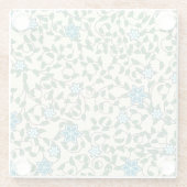 Seamless floral pattern on beige background glazen onderzetter (Achterkant)
