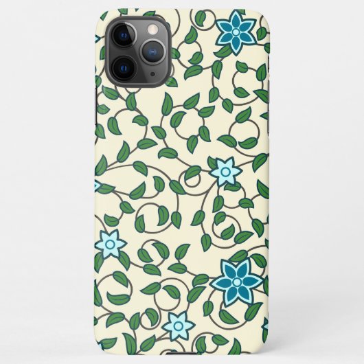 Seamless floral pattern on beige background iPhone hoesje (Achterkant)
