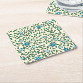 Seamless floral pattern on beige background kartonnen onderzetters (Schuin)