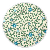 Seamless floral pattern on beige background keramische knop (Voorkant)