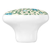 Seamless floral pattern on beige background keramische knop (Zijkant)