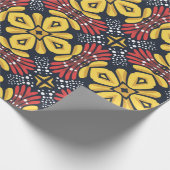 Seamless floral pattern on black background cadeaupapier (Hoek)