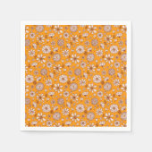 Seamless Floral pattern orange Servet (Voorkant)