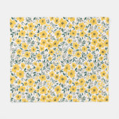 Seamless floral pattern, Small yellow flowers. Wh Fleece Deken (Voorkant (Horizontaal))