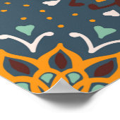 Seamless floral pattern. Stylized doodle flowers.  Poster (Hoek)