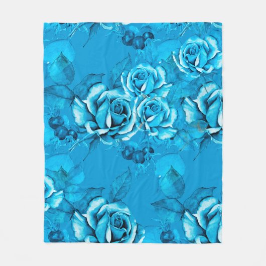 Seamless Floral Pattern. Watercolor elements. Mode Fleece Deken (Voorkant)
