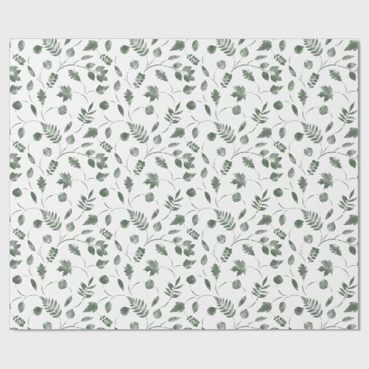 seamless floral pattern with leaves cadeaupapier (Vlak)