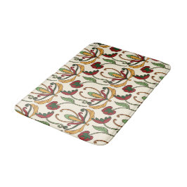 Seamless floral pattern with red and yellow  badmat