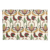 Seamless floral pattern with red and yellow  kussensloop (Voorkant-Links)