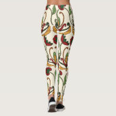 Seamless floral pattern with red and yellow  leggings (Achterkant)