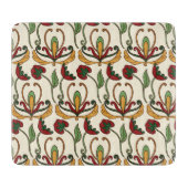 Seamless floral pattern with red and yellow  snijplank (Voorkant)
