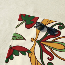 Seamless floral pattern with red and yellow  strandlaken