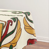 Seamless floral pattern with red and yellow  tafelkleed (Voorbeeld)