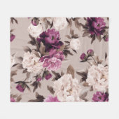 Seamless floral pattern with roses on light backgr fleece deken (Voorkant (Horizontaal))