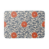 Seamless floral pattern with vibrant orange flower badmat (Voorkant)