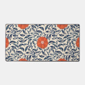 Seamless floral pattern with vibrant orange flower bureaumat (Voorkant)