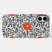 Seamless floral pattern with vibrant orange flower Case-Mate iPhone case (Achterkant (horizontaal))