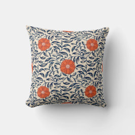 Seamless floral pattern with vibrant orange flower kussen