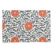 Seamless floral pattern with vibrant orange flower kussensloop (Voorkant-Rechts)