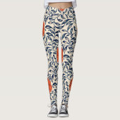 Seamless floral pattern with vibrant orange flower leggings (Voorkant)