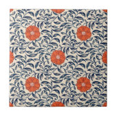 Seamless floral pattern with vibrant orange flower tegeltje (Voorkant)