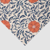 Seamless floral pattern with vibrant orange flower tissuepapier (Detail)