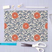 Seamless floral pattern with vibrant orange flower tissuepapier (Craft)