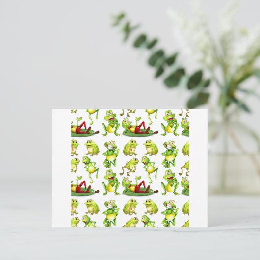 Seamless frog briefkaart (Staand voorkant)