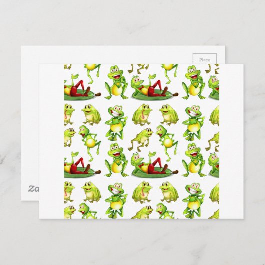 Seamless frog briefkaart (Voorkant / Achterkant)