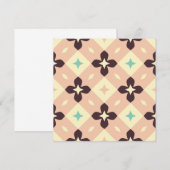 Seamless geometric floral  pattern bedankkaart (Voorkant / Achterkant)