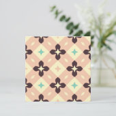 Seamless geometric floral  pattern bedankkaart (Staand voorkant)