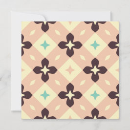 Seamless geometric floral  pattern bedankkaart