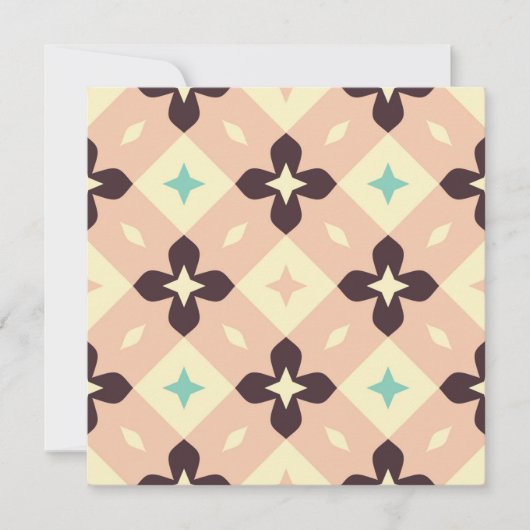 Seamless geometric floral  pattern bedankkaart (Voorkant)