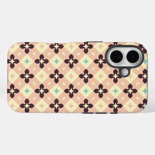 Seamless geometric floral  pattern Case-Mate iPhone case (Achterkant (horizontaal))