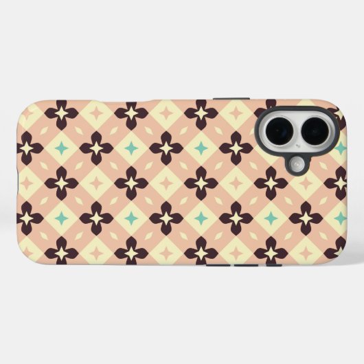 Seamless geometric floral  pattern Case-Mate iPhone case (Achterkant (horizontaal))